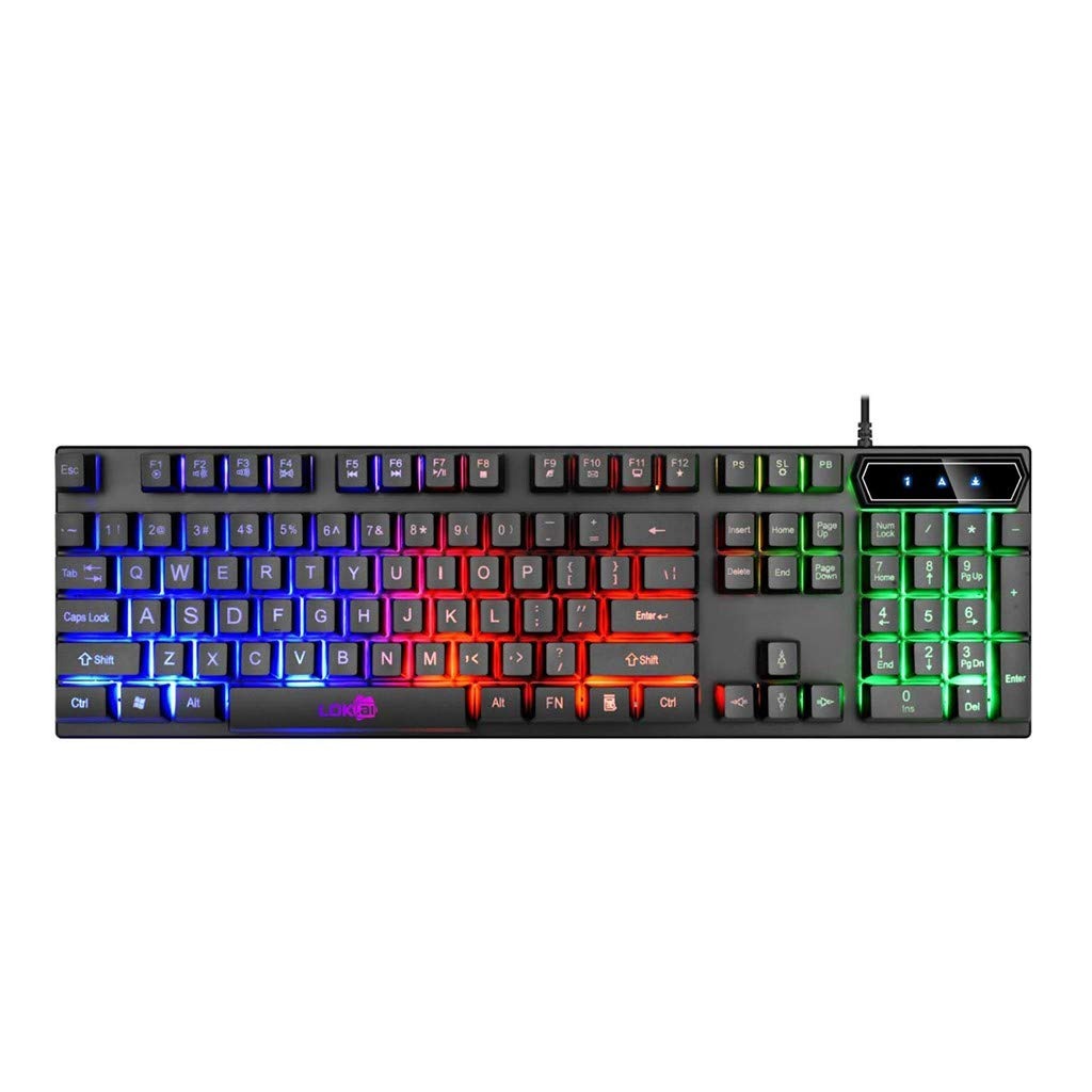 Teclado R-260 USB con Retroiluminación RGB Ajustable | Precisión y Estilo para Todo Tipo de Jugador