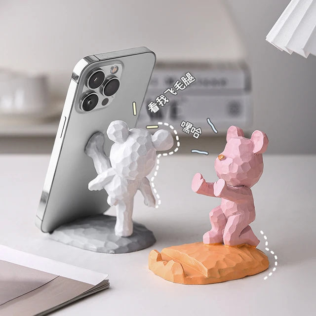 Soporte para celular en resina de alta caldidad - diseño de osito