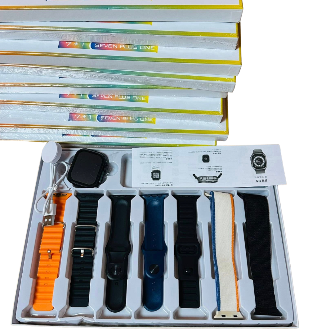 Smartwatch T1000 Ultra | Llamadas Bluetooth, Monitoreo de Salud 24/7 y 7 Correas Intercambiables