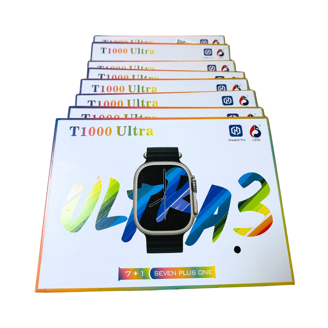 Smartwatch T1000 Ultra | Llamadas Bluetooth, Monitoreo de Salud 24/7 y 7 Correas Intercambiables