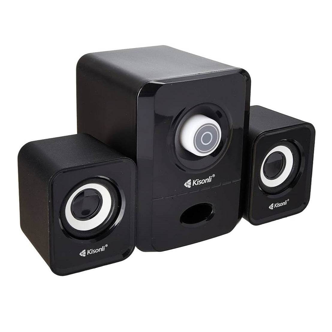 Parlantes Kisonli U-2900 2.1 - USB| Sonido Potente y Compacto para tu PC o Laptop - INOTEK s.a.s