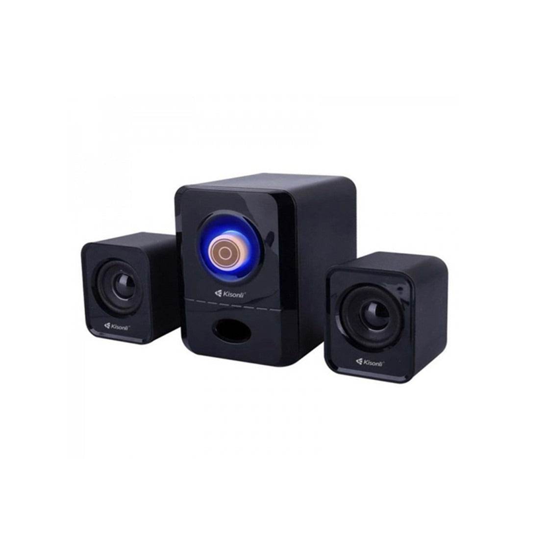 Parlantes Kisonli U-2900 2.1 - USB| Sonido Potente y Compacto para tu PC o Laptop - INOTEK s.a.s