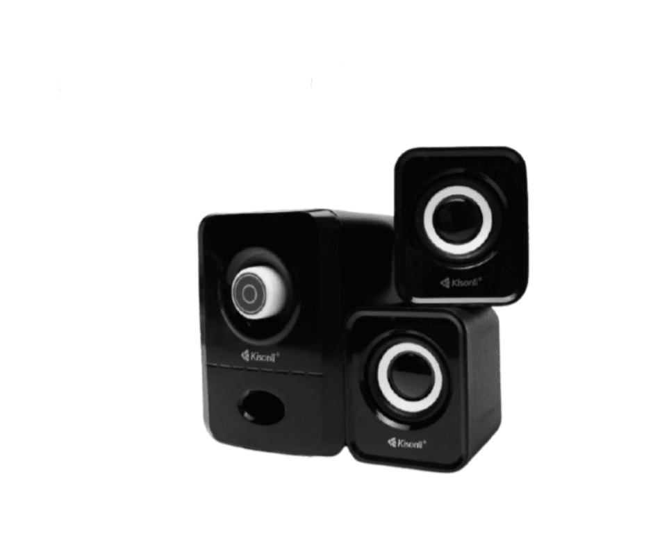 Parlantes Kisonli U-2900 2.1 - USB| Sonido Potente y Compacto para tu PC o Laptop - INOTEK s.a.s