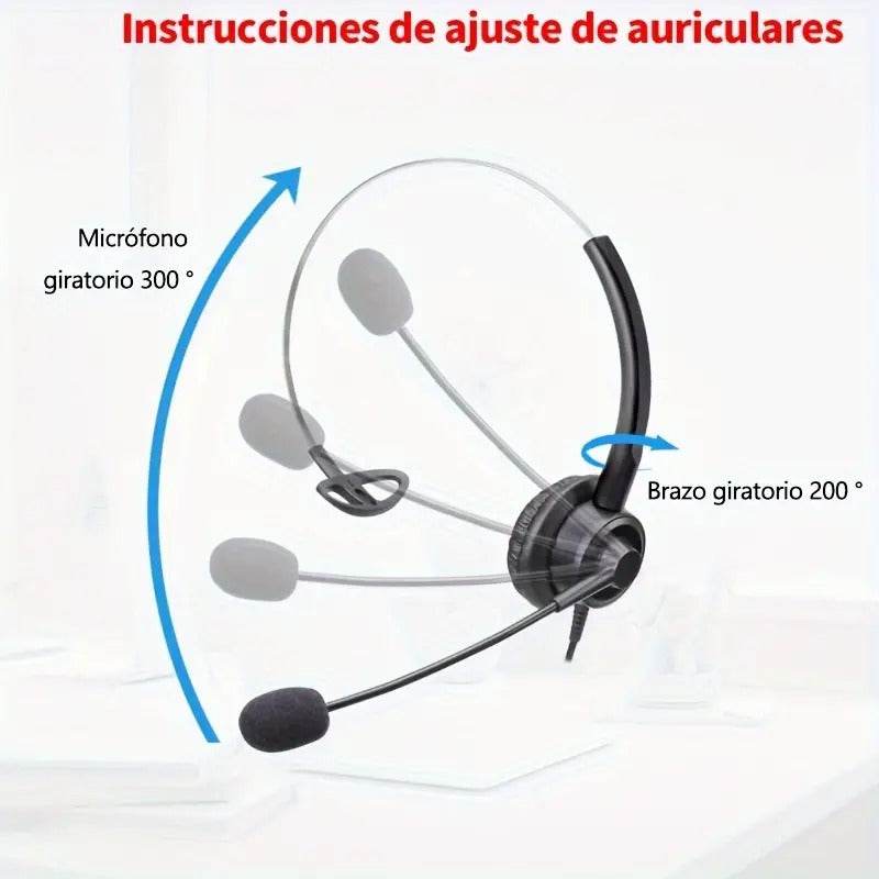 Diadema Call Center 3.5mm | Micrófono Omnidireccional y Confort para Uso Prolongado - INOTEK s.a.s