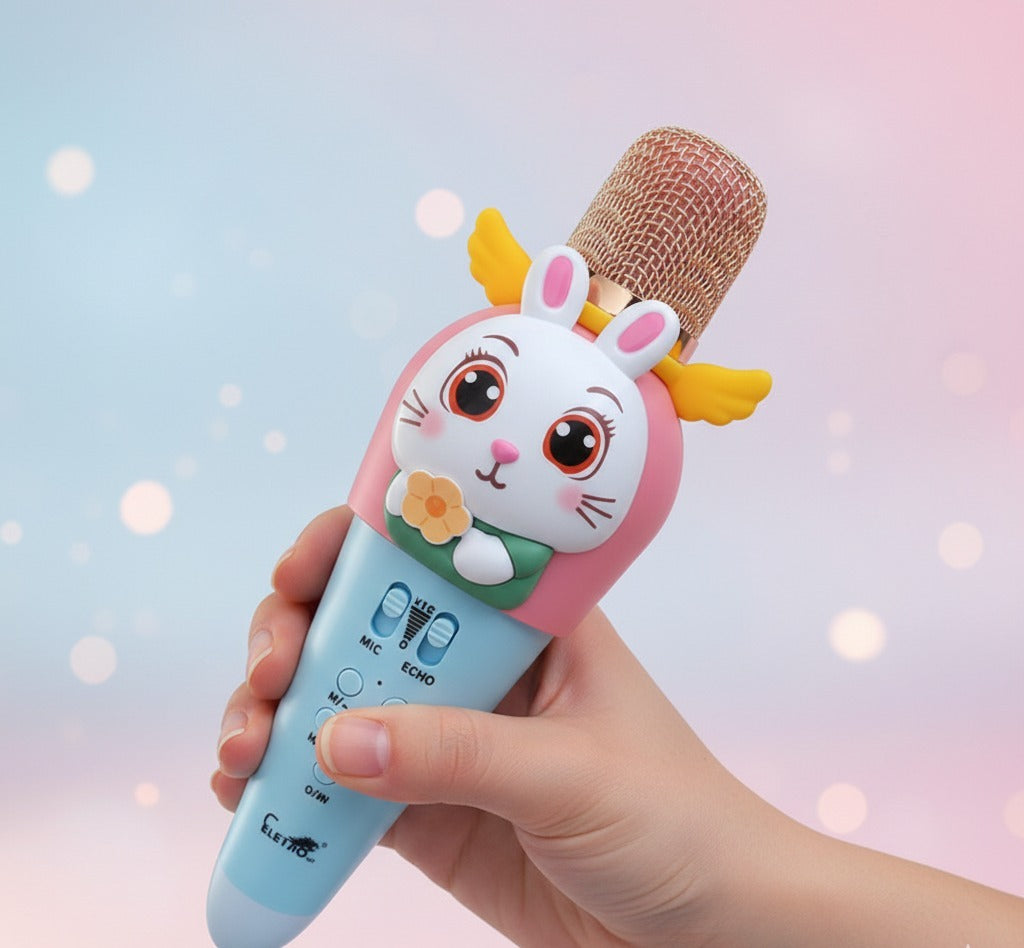 Micrófono Karaoke Infantil Inalámbrico | GMJ 9806 Diseño de Conejo