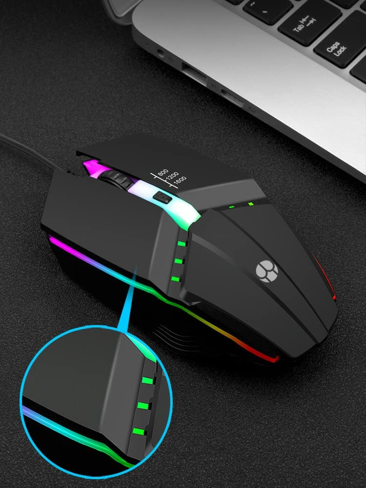 Mouse Gamer X3 Ergonómico con DPI Ajustable | Comodidad y Precisión para Todo Tipo de Uso