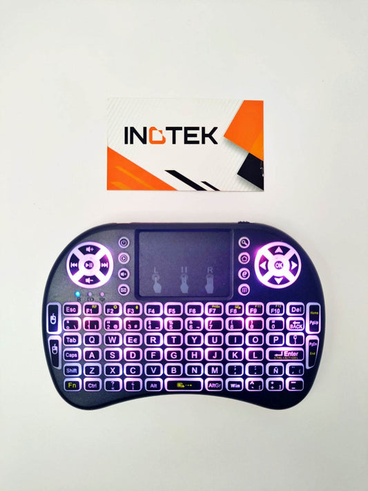 Mini Teclado Inalámbrico Retroiluminado con Touchpad | Navega, Escribe y Controla - INOTEK s.a.s