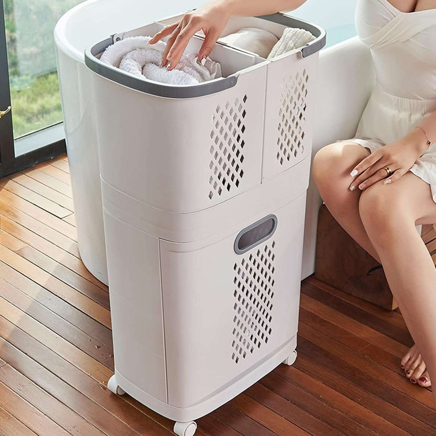 Organizador de ropa multiusos con ruedas