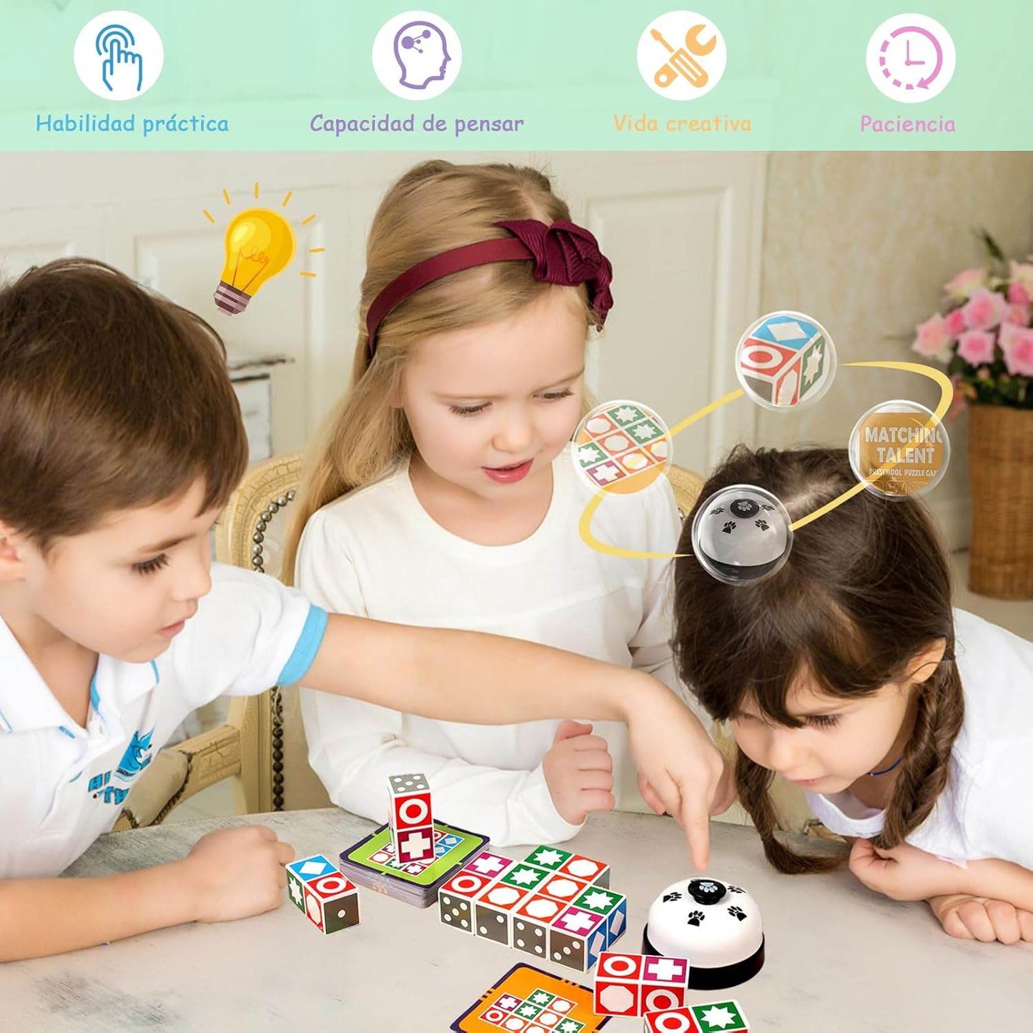 Juego de mesa Matching Talent - Lógica Espacial y Divertido Rompecabezas Educativo - INOTEK s.a.s