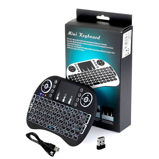 Mini Teclado Inalámbrico Retroiluminado con Touchpad | Navega, Escribe y Controla - INOTEK s.a.s