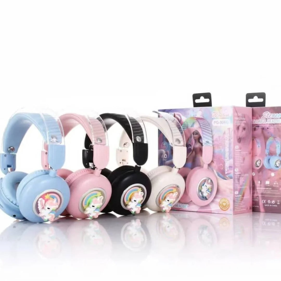 Diadema Inalámbrica Diseño de Unicornio | PG-906G con Luces RGB