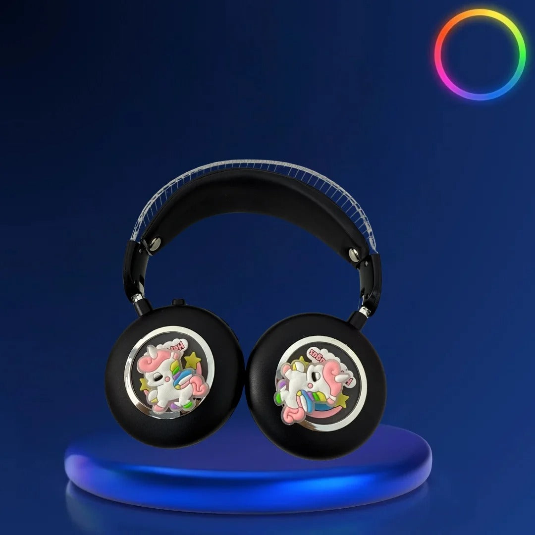 Diadema Inalámbrica Diseño de Unicornio | PG-906G con Luces RGB
