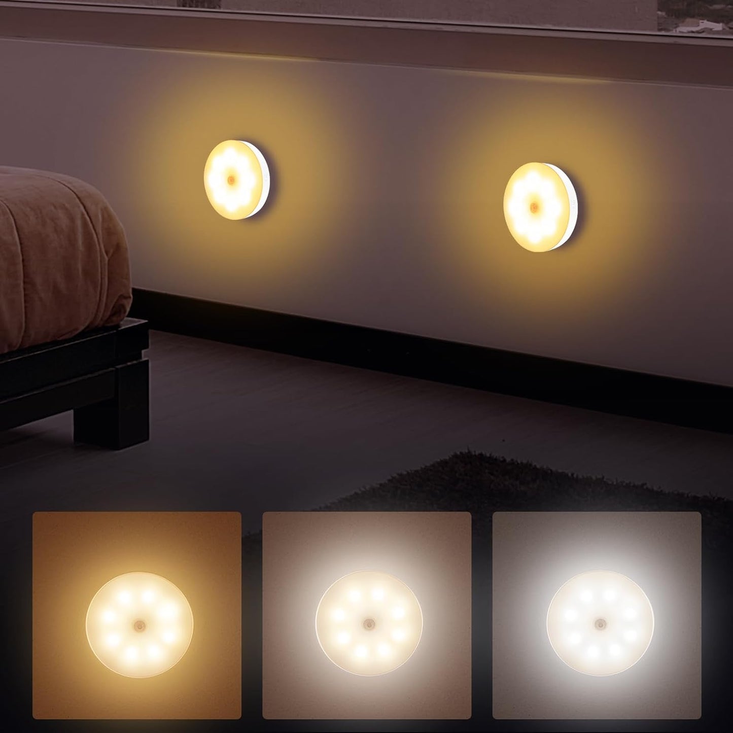 Mini lámpara luz led automática con sensor de movimiento