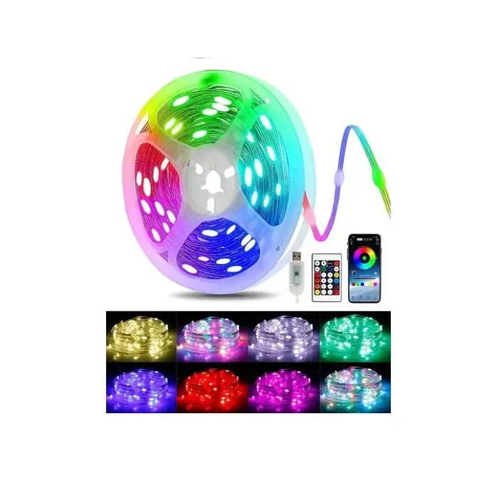 Tira LED RGB 10 Metros Bluetooth USB | Control App y Remoto + Modo Música
