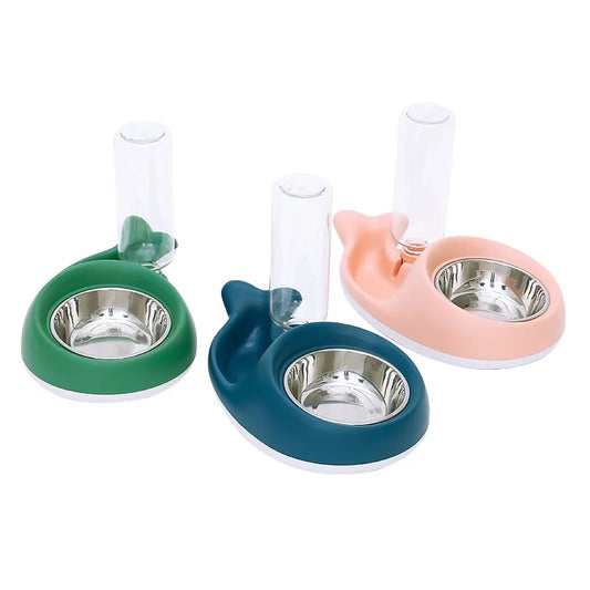 Plato tazón mascotas dispensador de agua - Bebedero cola de pez