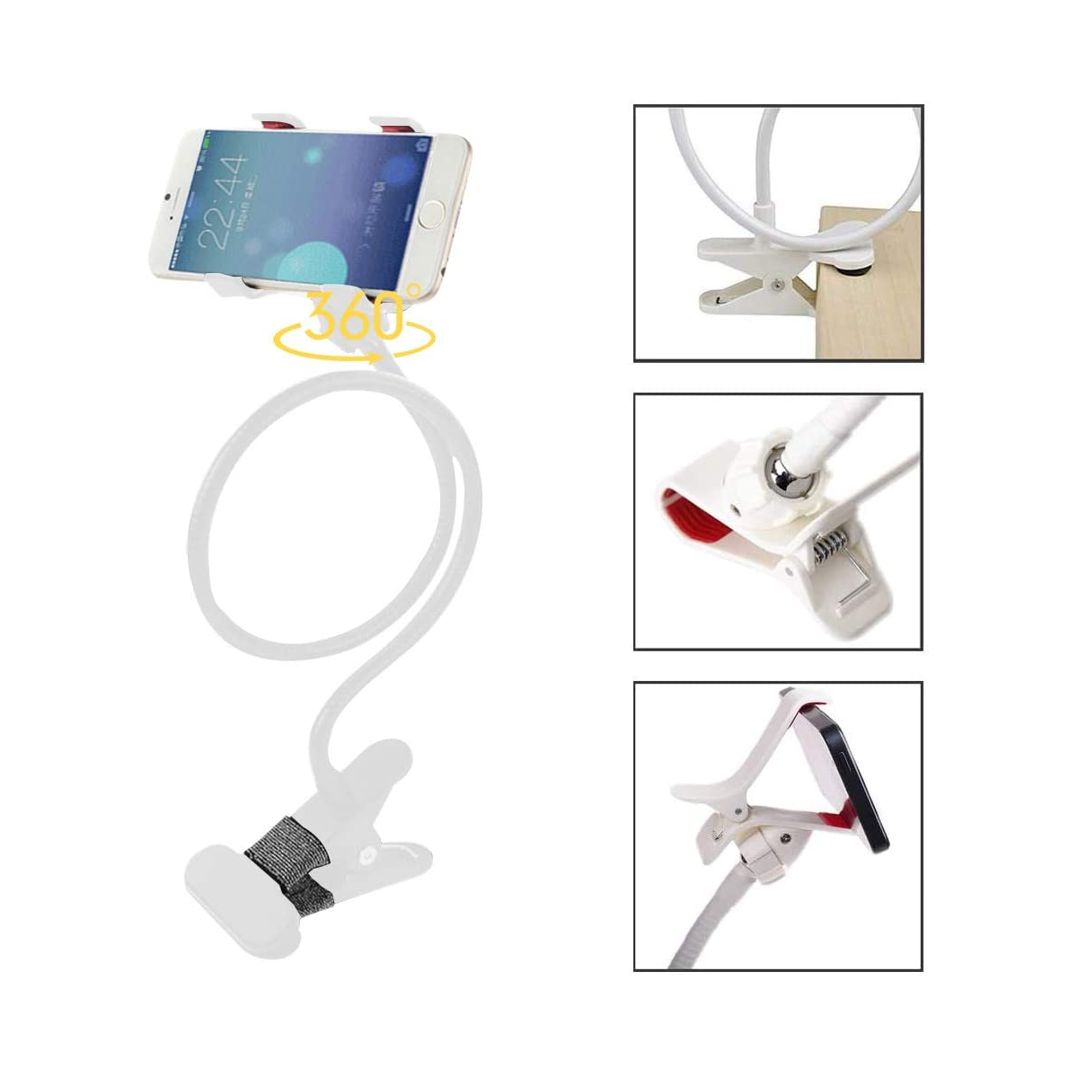 Soporte para Celular Brazo Largo Flexible | Metálico, para Mesa y Cama - Vista 10
