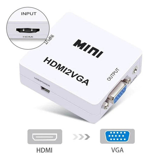 Convertidor HDMI a VGA con Audio – Full HD 1080P Plug & Play - INOTEK s.a.s