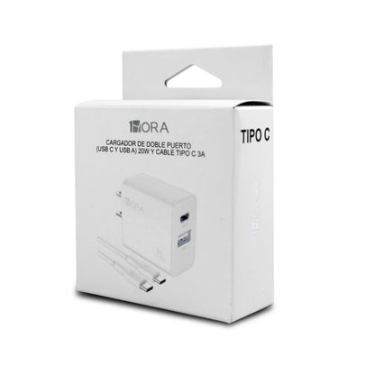 Cargador Tipo C 2 En 1 Carga Rápida 20w Salida Dual - Vista 8