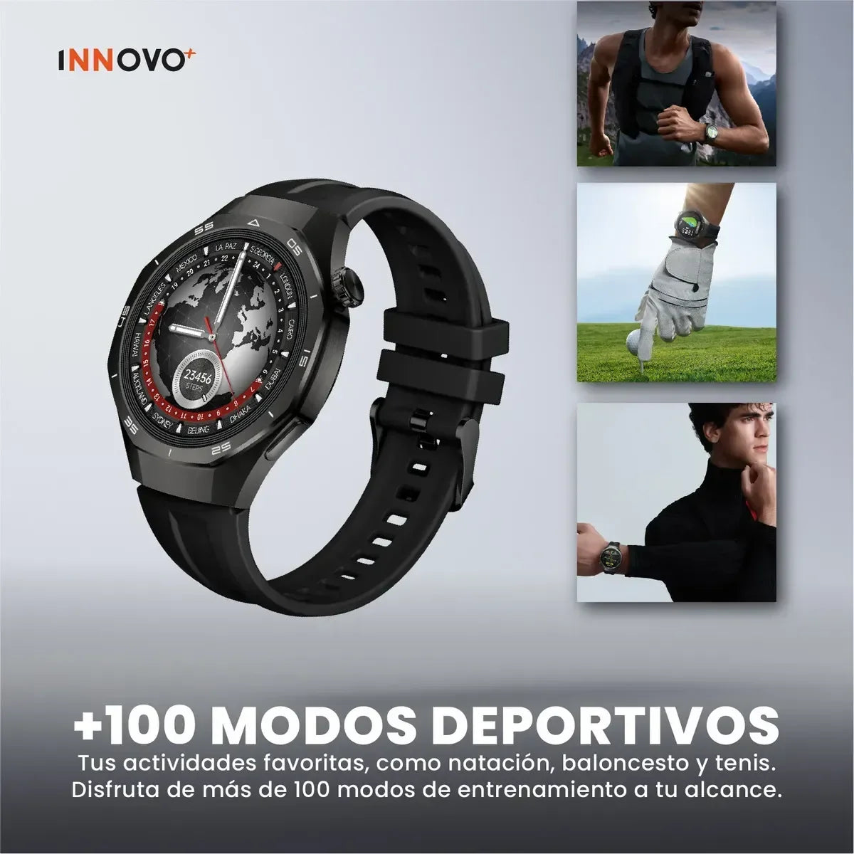 Smartwatch AuraFit GT AMOLED 1.43” con Inteligencia Artificial y Llamadas
