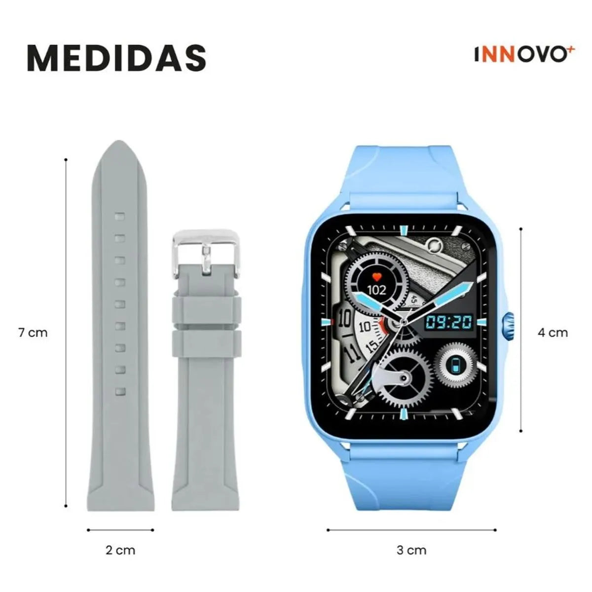 Smartwatch G-Tide Q1 | Llamadas Bluetooth, Monitoreo de Salud, Oxígeno en Sangre, Resistencia IP68 y 100+ Modos Deportivos