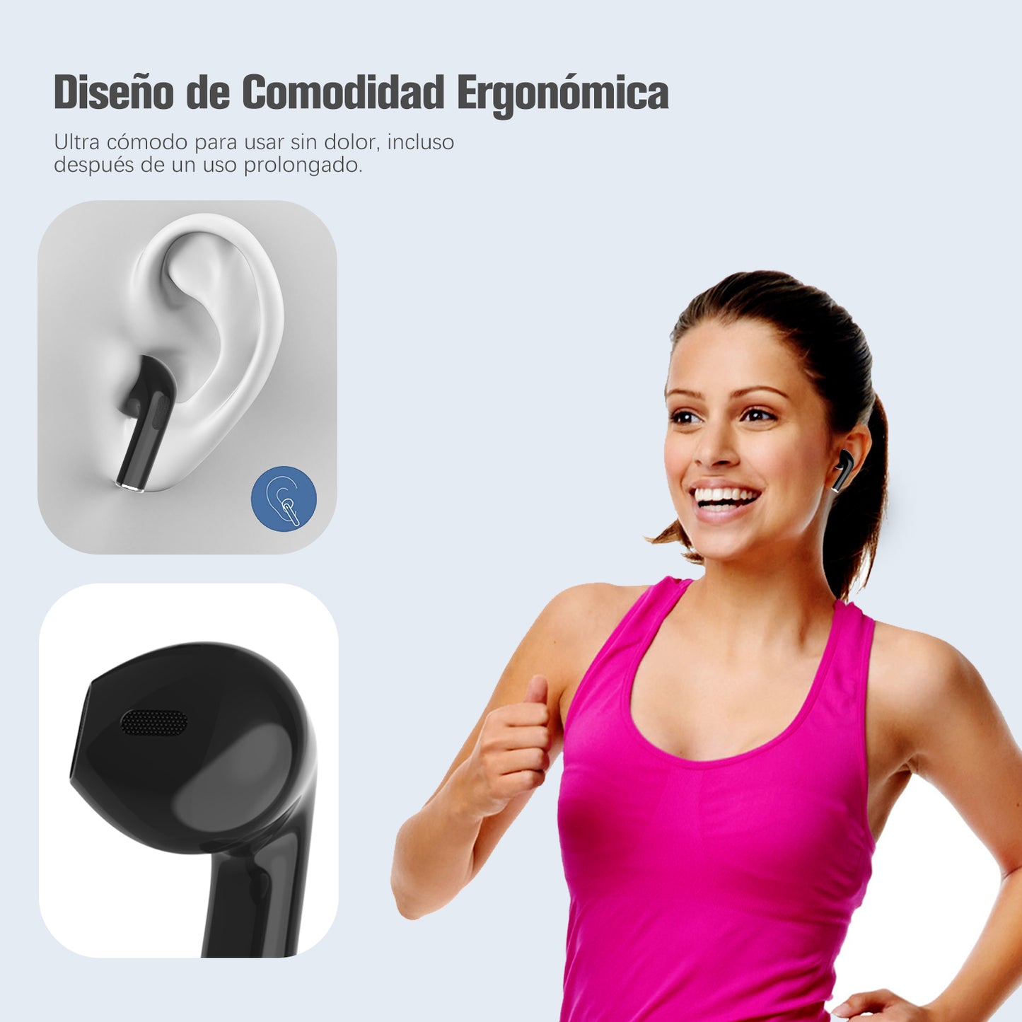 Audífonos Inalámbricos 1Hora AUT119 – Sonido Envolvente y Carga Rápida