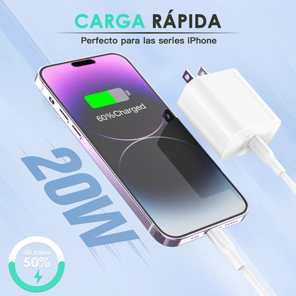 CARGADOR 1 HORA TIPO C A IPHONE 20W GAR154