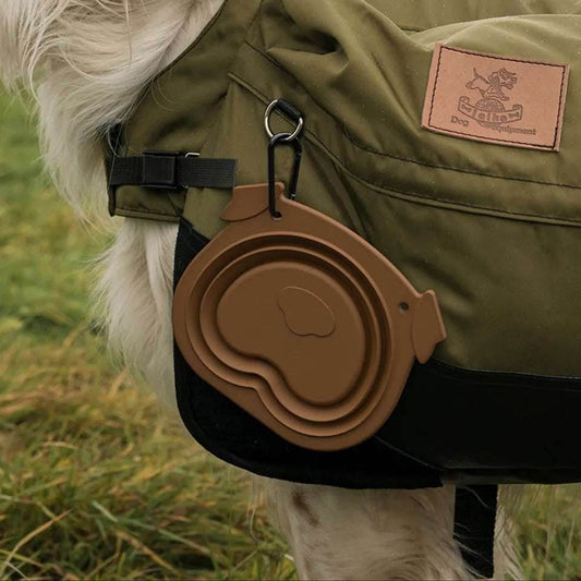 Plato taza plegable con clip para mascotas - INOTEK s.a.s