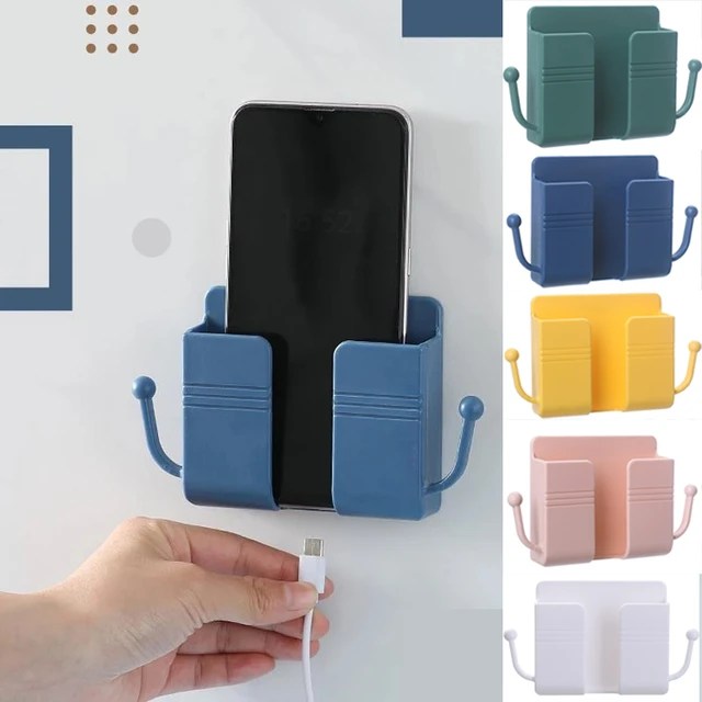 Multifunctional Holder for Cell Phones, Remote Controls and Other Items - Punch-Free Storage Rack