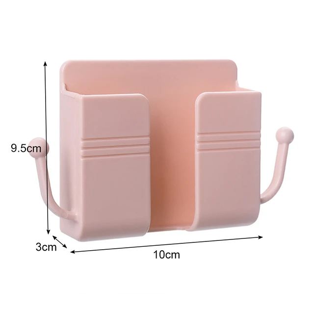 Multifunctional Holder for Cell Phones, Remote Controls and Other Items - Punch-Free Storage Rack