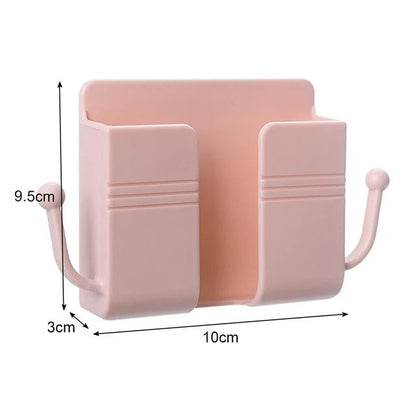 Multifunctional Holder for Cell Phones, Remote Controls and Other Items - Punch-Free Storage Rack
