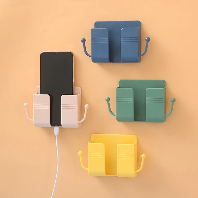 Multifunctional Holder for Cell Phones, Remote Controls and Other Items - Punch-Free Storage Rack