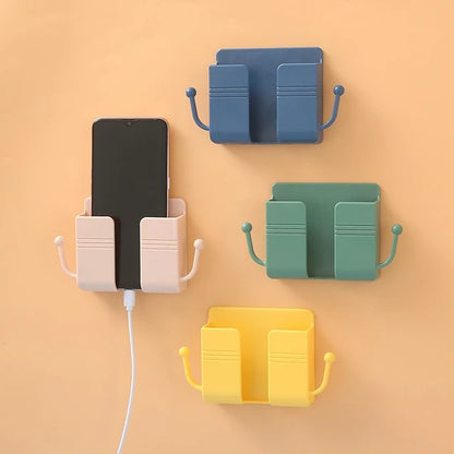 Multifunctional Holder for Cell Phones, Remote Controls and Other Items - Punch-Free Storage Rack