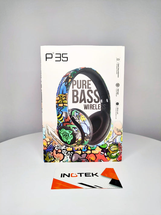 Diadema Gamer Inalámbrica P35 – Estilo Urbano, Sonido Profesional