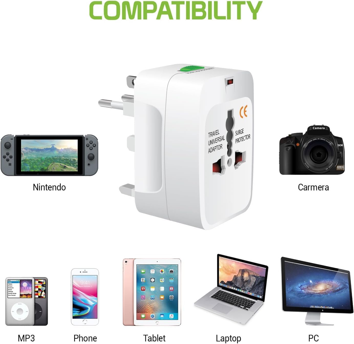 Adaptador Universal Toma Corriente | Enchufe Viajero