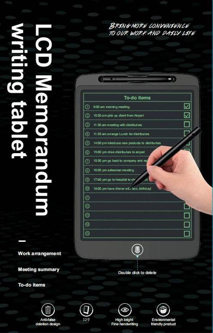 Pizarra Digital LCD de Escritura 24×19 cm con Lápiz – Anotador Electrónico Reutilizable - INOTEK s.a.s