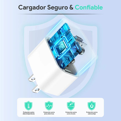 CARGADOR 1 HORA TIPO C A IPHONE 20W GAR154