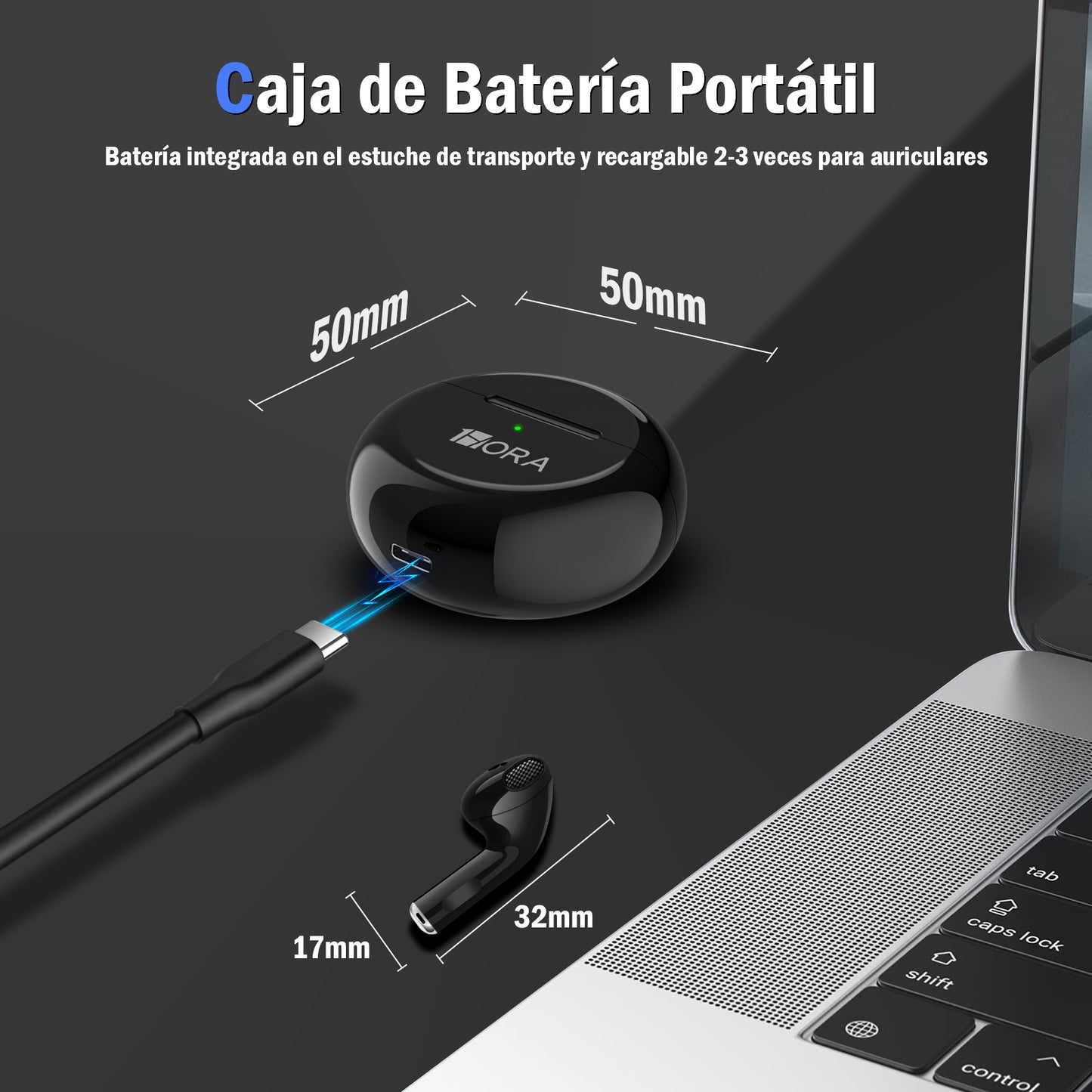 Audífonos Inalámbricos 1Hora AUT119 – Sonido Envolvente y Carga Rápida