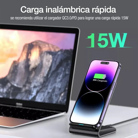 ⚡ Cargador Inalámbrico 1Hora GAR157 15W | Carga Rápida Qi