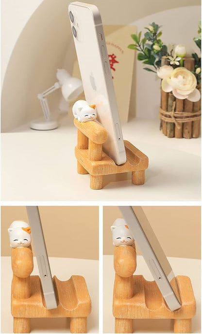 Soporte de celular diseño de gato