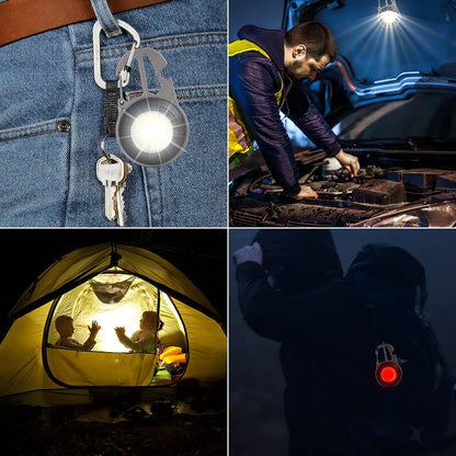 Mini Portable Pocket Flashlight Keychain - Multifunctional and Rechargeable with 4 Light Modes