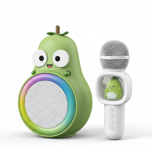 Parlante Bluetooth Portátil Infantil con Micrófono y Luces LED – Diseño Divertido