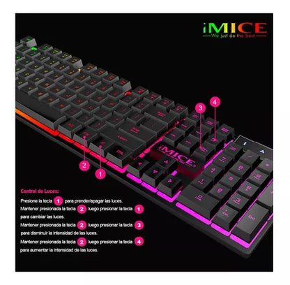 Teclado AK-600 USB con Retroiluminación RGB | Estilo y Rendimiento Imbatibles