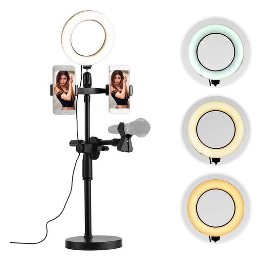 Aro de Luz con Soporte para Celular y Micrófono | SOPORTE M16