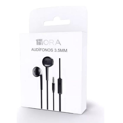 Audifonos In Ear Manos Libres 3.5mm 1hora Aut117 Color Negro