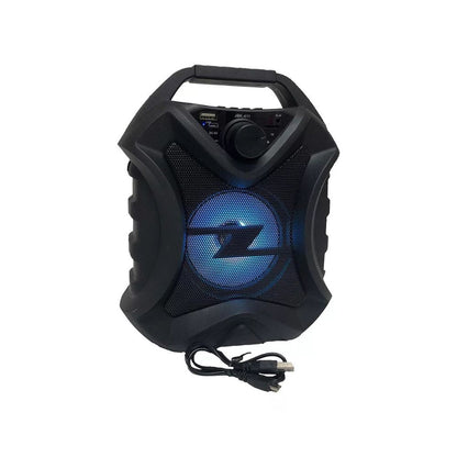 Parlante JBK-411 Bluetooth | 5W, USB/SD/FM - Batería 1200mAh (6h) + Luces LED - Portátil (22cm)