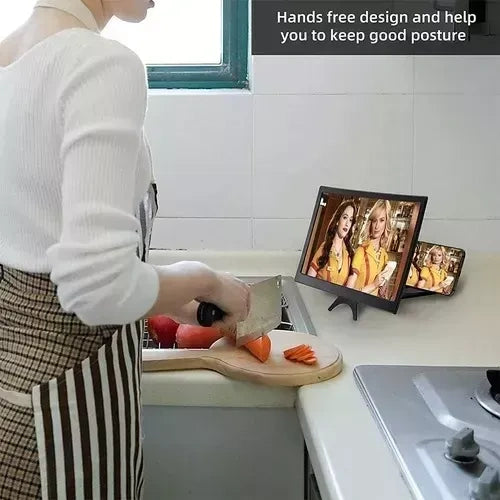 Amplificador de Pantalla Curva de 12" HD para Celular: Tu Cine Portátil Sin Cansancio Visual