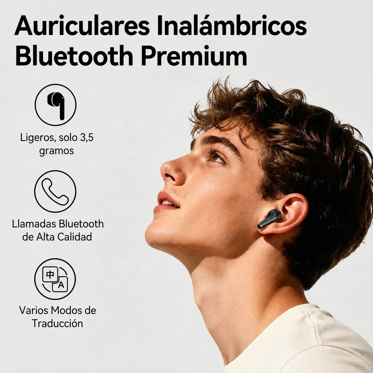 Audífonos AuraBuds WF7: Cancelación de Ruido Inteligente, Ergonomía y Llamadas Claras