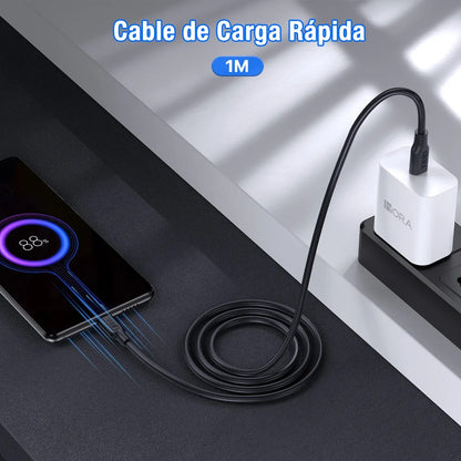 Cable Reforzado Tipo C a Tipo C | CAB252N – 1M | Rápido, Resistente y Seguro