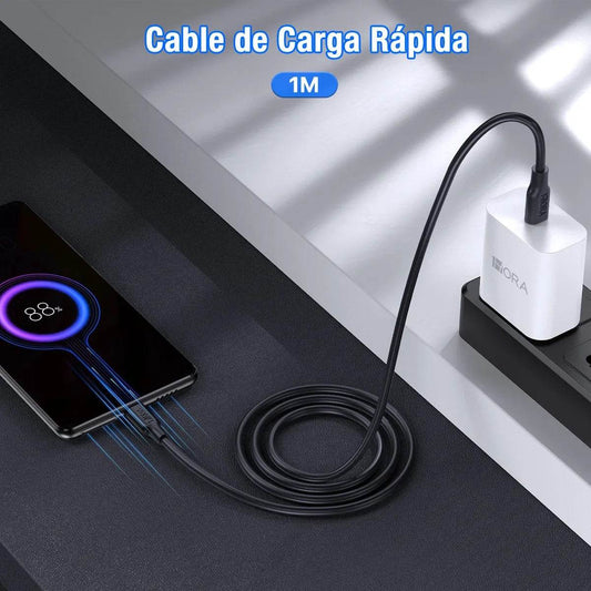 Cable Reforzado Tipo C a Tipo C | CAB252N – 1M | Rápido, Resistente y Seguro - INOTEK s.a.s