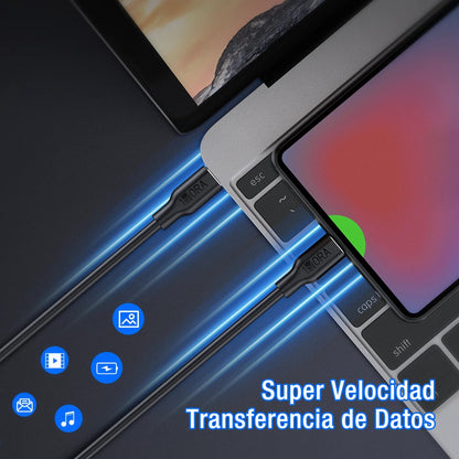 Cable Reforzado Tipo C a Tipo C | CAB252N – 1M | Rápido, Resistente y Seguro
